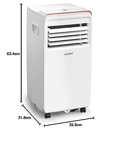 COMFEE' Climatiseur portable 9000 BTU/H, AMBRA 10C, 2,6 kW, 25㎡/68 m³, 3 en 1 climatiseur portable, ventilateur, refroidissement, déshumidification, 24H minuteur, mode de sommeil, fonction suivi