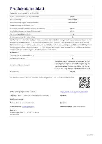 Dreo Climatiseur portable 10 000 BTU pour chambre, refroidissement sans drainage, silencieux, contrôle par application/voix, minuterie 24h, avec ventilateur et déshumidificateur