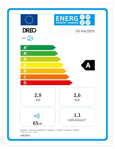 Dreo Climatiseur portable 10 000 BTU pour chambre, refroidissement sans drainage, silencieux, contrôle par application/voix, minuterie 24h, avec ventilateur et déshumidificateur