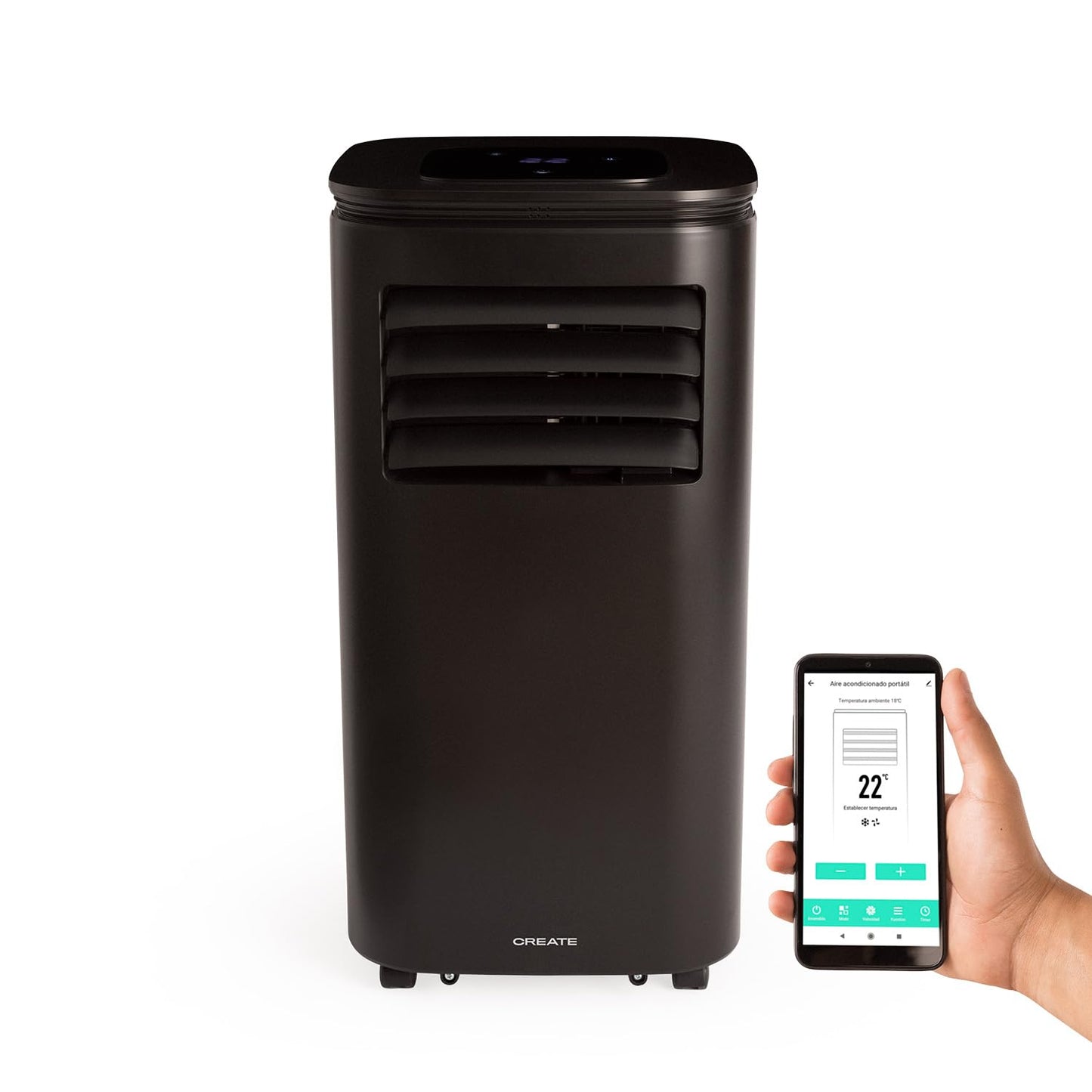 CREATE/SILKAIR CONNECT/Climatiseur mobile 3 en 1 WiFi 9000 BTU Noir /
