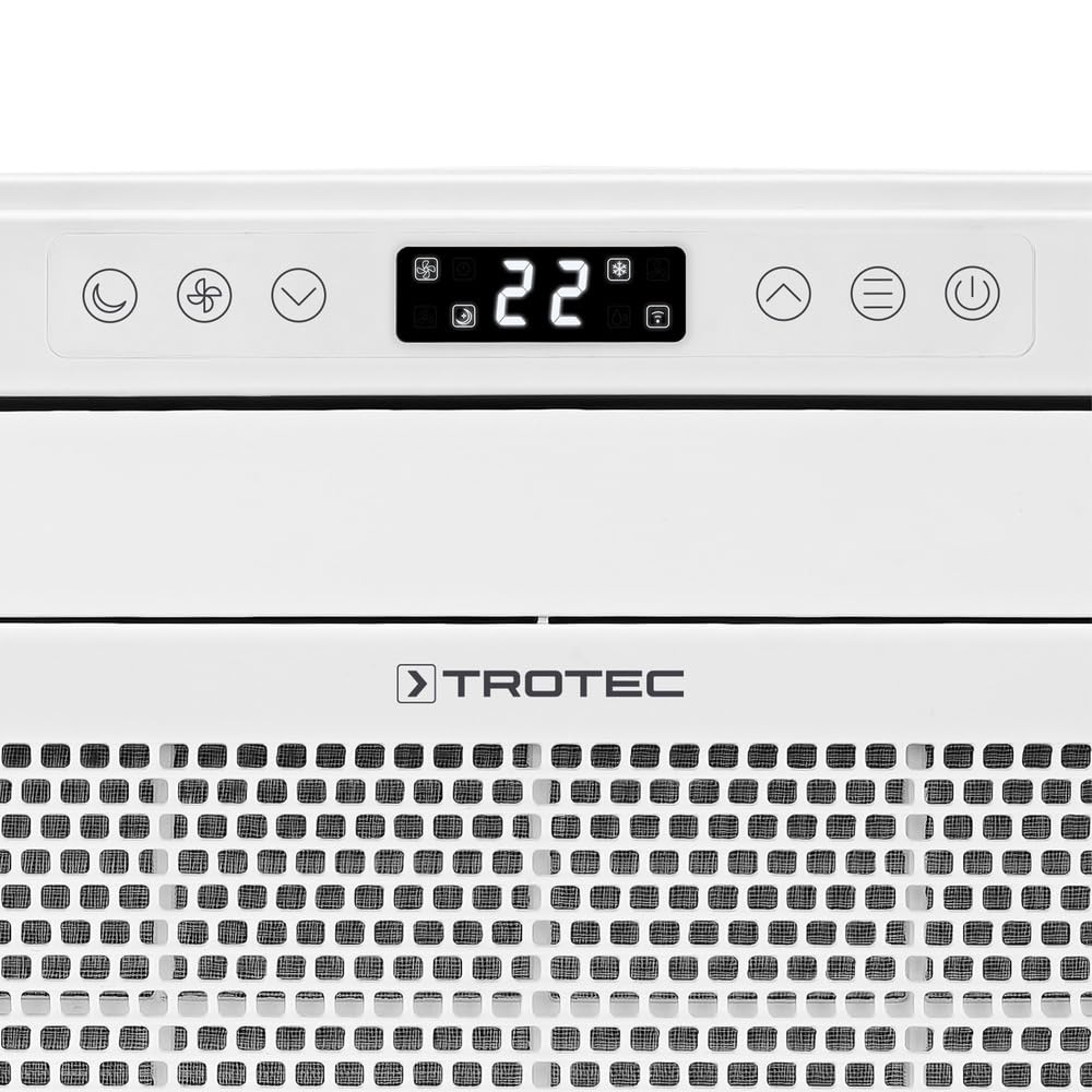 TROTEC PAC C 1500 S - Climatiseur mobile de camping 3 en 1 connecté Wi-Fi : refroidissement, déshumidification & ventilation, 1.500 W, réservoir 4,4L, idéal : tente, camping-car, caravane, mobil home