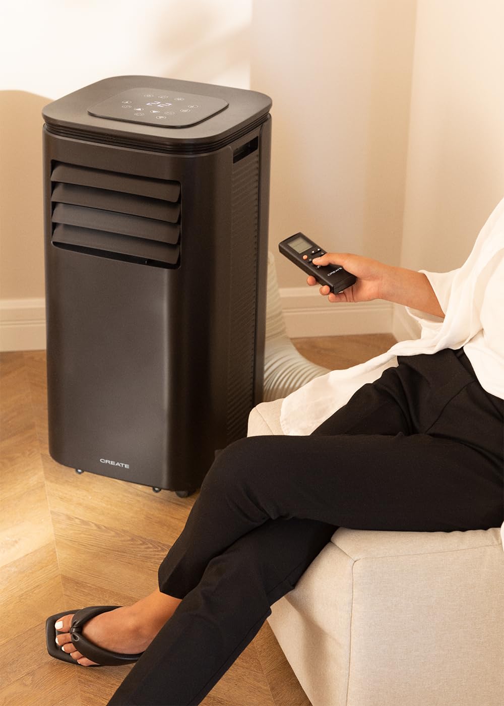 CREATE/SILKAIR CONNECT/Climatiseur mobile 3 en 1 WiFi 9000 BTU Noir /