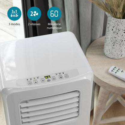 Climatiseur mobile Tristar AC-5477-3-en-1 - Rafraîchit, ventile, déshumidife - 7 000 BTU - 2,05 kW