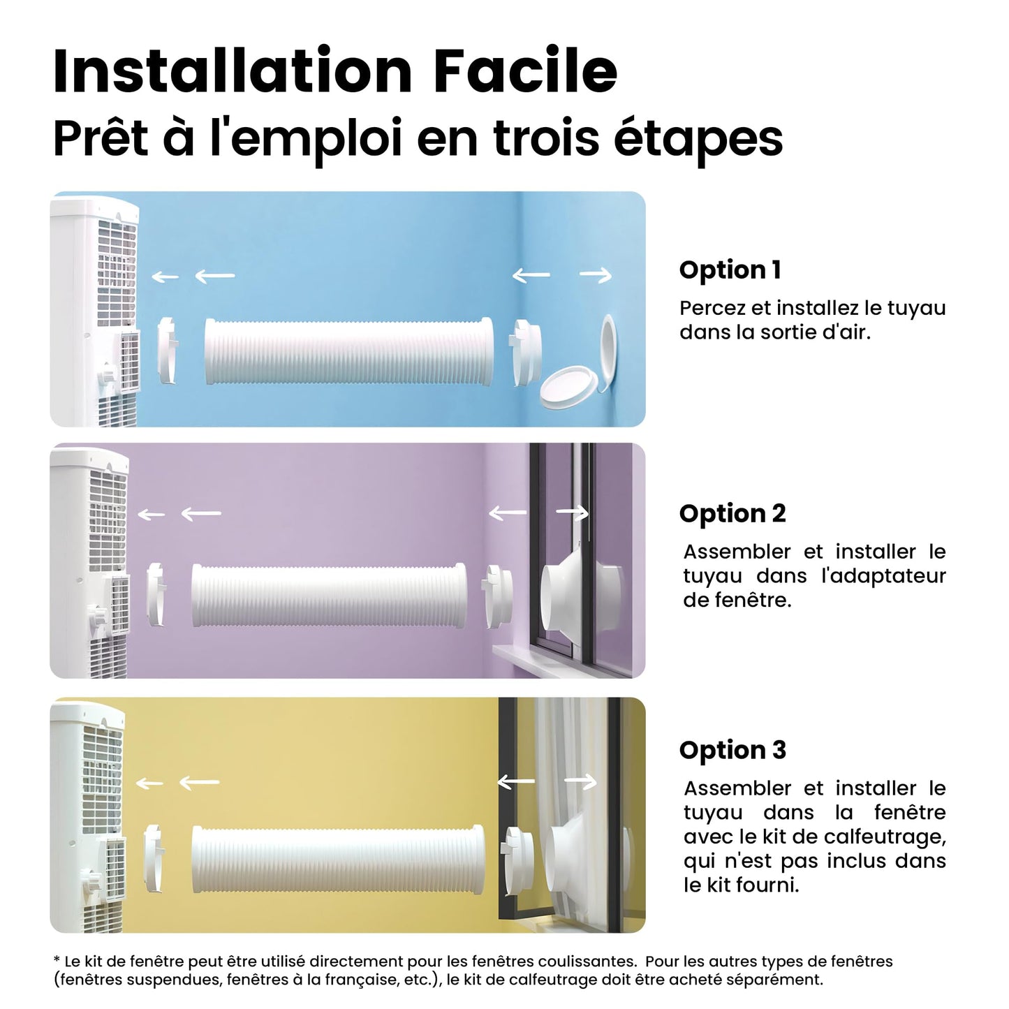 COMFEE' Climatiseur Mobile 9000 BTU/h 2,6kW, Contrôle APP, 3 Modes, 3 Vitesses de ventilation, Dimensions compactes, Pour pièces de 33㎡, Breezy Cool 2.6, Fonctionne avec Alexa