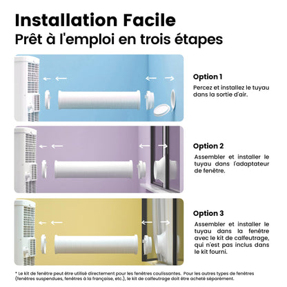 COMFEE' Climatiseur Mobile 9000 BTU/h 2,6kW, Contrôle APP, 3 Modes, 3 Vitesses de ventilation, Dimensions compactes, Pour pièces de 33㎡, Breezy Cool 2.6, Fonctionne avec Alexa