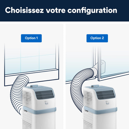De'Longhi Pinguino Compact ES72 YOUNG, Modèle 2022, Climatiseur Mobile Silencieux, 8.300 BTU/h, 2,1 kW, 60m3, Gaz R290, Fonction Déshumidificateur, 24 Heures Timer, Classe Énergétique A, Blanc