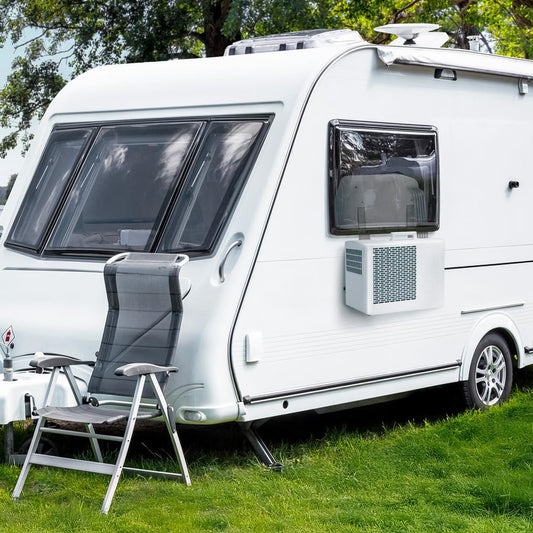 TROTEC PAC C 1500 S - Climatiseur mobile de camping 3 en 1 connecté Wi-Fi : refroidissement, déshumidification & ventilation, 1.500 W, réservoir 4,4L, idéal : tente, camping-car, caravane, mobil home